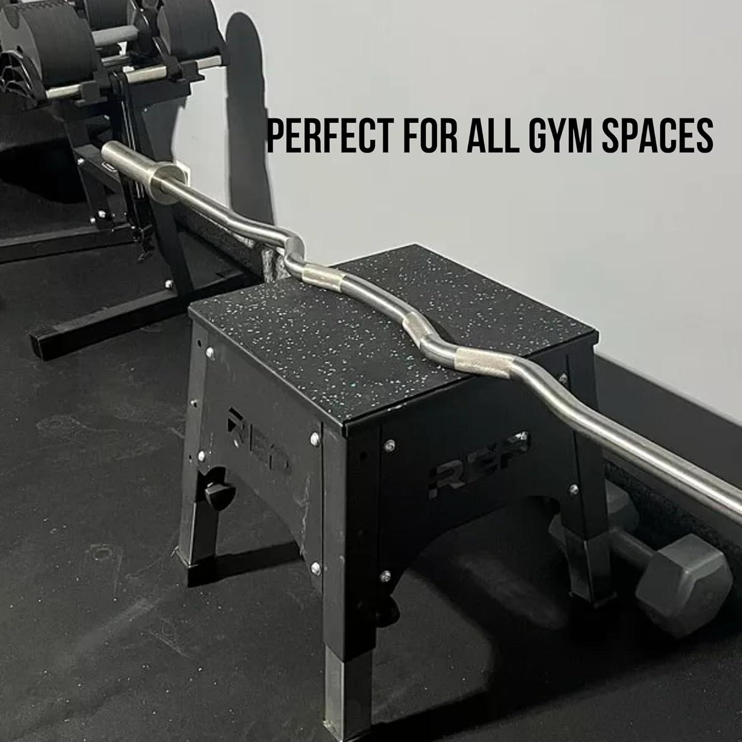 imageREP Adjustable Plyo Box Metal Jump Platform Home Gym Exercise Step Plyometric Training Equipment Fitness Workout Bench Assembled Steel Jumping Boxes Adjustable Height Workout Tool