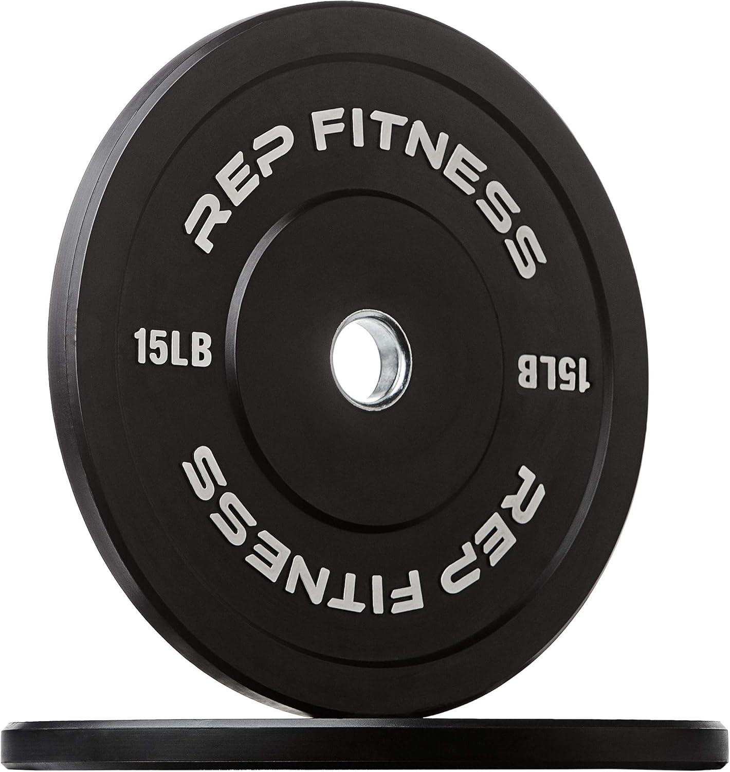 imageREP Fitness Color Bumper Plates  ColorCoded Low Odor Rubber Olympic Plates for Strength Conditioning and WeightliftingJ 260lb Color Set