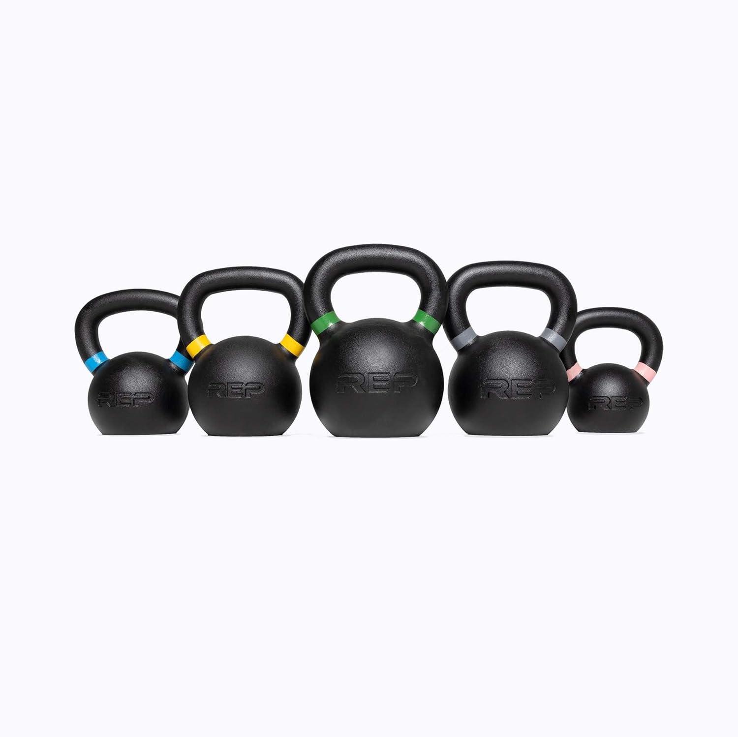 imageREP Fitness Kettlebell Set and Singles 4kg to 24kg 9lb to 53lb Range Adjustable Weight Cast Iron Strength Exercise Training Home Gym Power Workout Equipment Free Weights Dumbbell Alternative48 kg