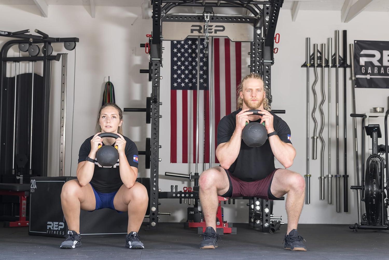 imageREP Fitness Kettlebell Set and Singles 4kg to 24kg 9lb to 53lb Range Adjustable Weight Cast Iron Strength Exercise Training Home Gym Power Workout Equipment Free Weights Dumbbell Alternative36 kg