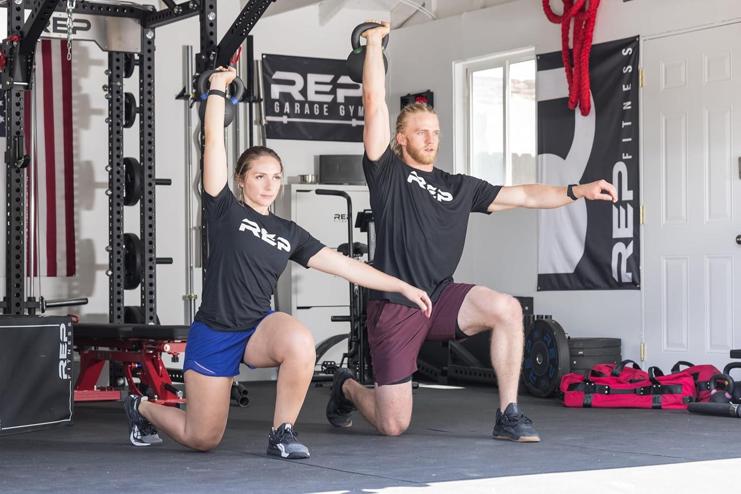 imageREP Fitness Kettlebell Set and Singles 4kg to 24kg 9lb to 53lb Range Adjustable Weight Cast Iron Strength Exercise Training Home Gym Power Workout Equipment Free Weights Dumbbell Alternative32 kg