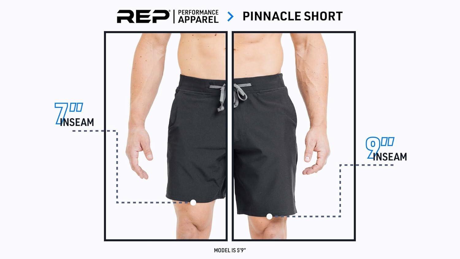 imageREP Fitness Mens Pinnacle Shorts Versatile Athletic Shorts Built for Performance in and Out of The GymBlack