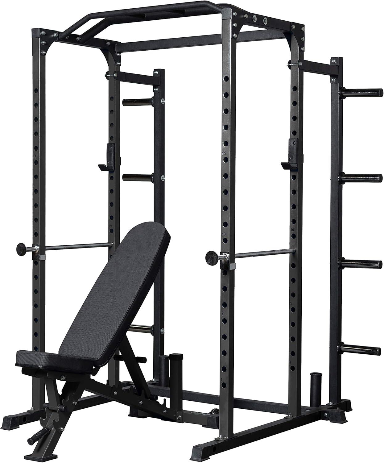 imageREP Fitness PR1100 Power Rack 700 lbs Rated Lifting Cage for Weight TrainingBlack Power Rack