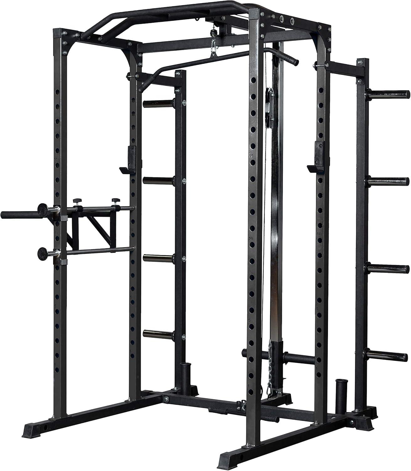 imageREP Fitness PR1100 Power Rack 700 lbs Rated Lifting Cage for Weight TrainingBlack Power Rack