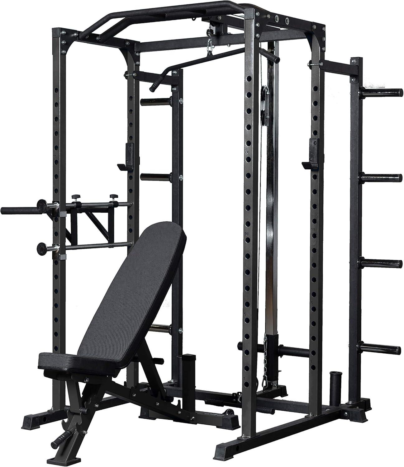 imageREP Fitness PR1100 Power Rack 700 lbs Rated Lifting Cage for Weight TrainingBlack Power Rack