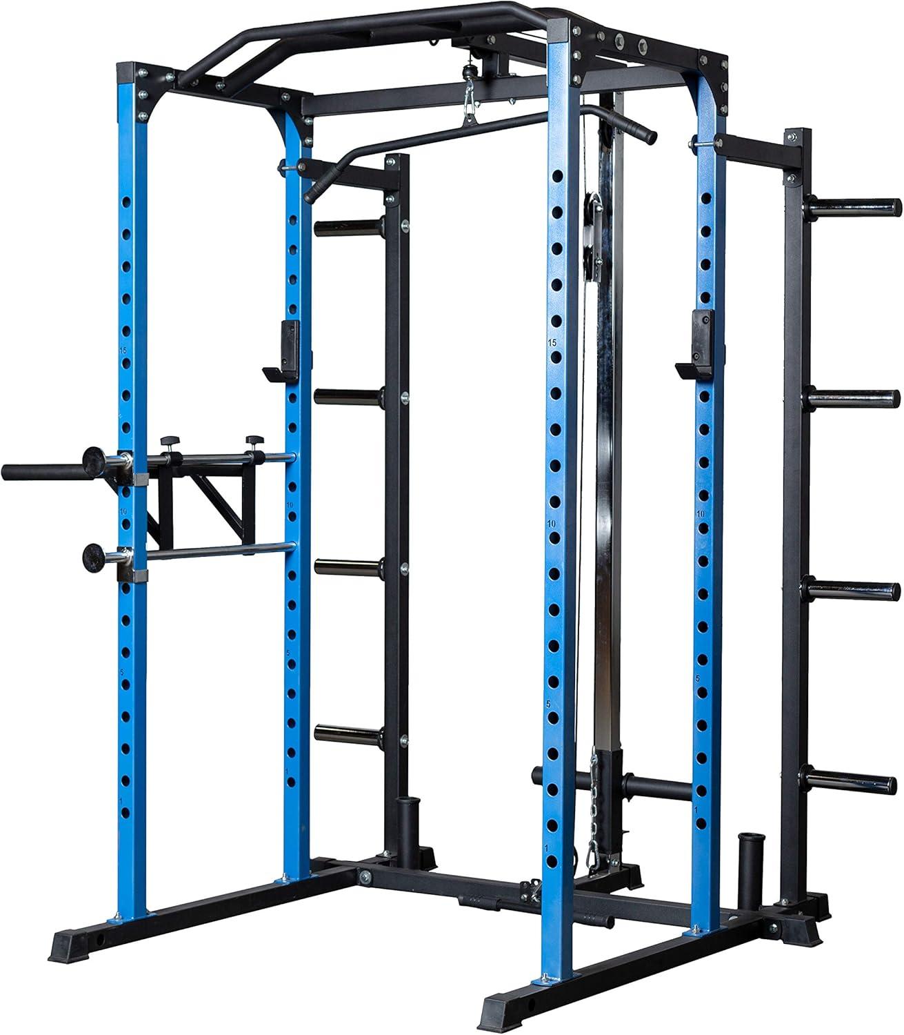 imageREP Fitness PR1100 Power Rack 700 lbs Rated Lifting Cage for Weight TrainingBlue Power Rack