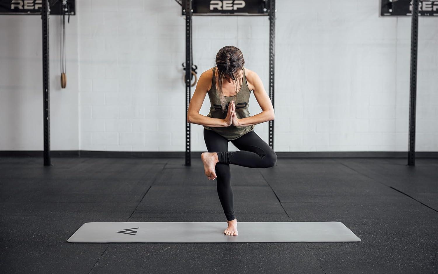 imageREP Fitness Premium Yoga Mat Cork or Polyurethane EcoFriendly NonSlip 5mm or 6mm Thick Travel Hot Yoga ampamp Home Fitness Mat Optional Carry Strap Organic Natural LatexFree MaterialsPolyurethane