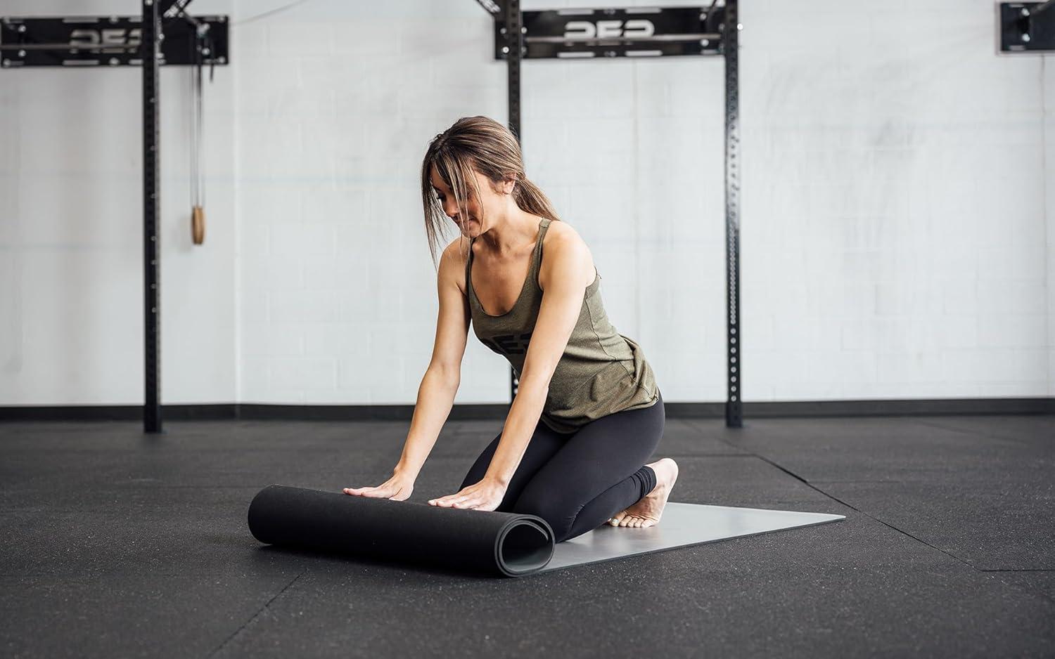 imageREP Fitness Premium Yoga Mat Cork or Polyurethane EcoFriendly NonSlip 5mm or 6mm Thick Travel Hot Yoga ampamp Home Fitness Mat Optional Carry Strap Organic Natural LatexFree MaterialsThermoplastic Elastomers with Strap