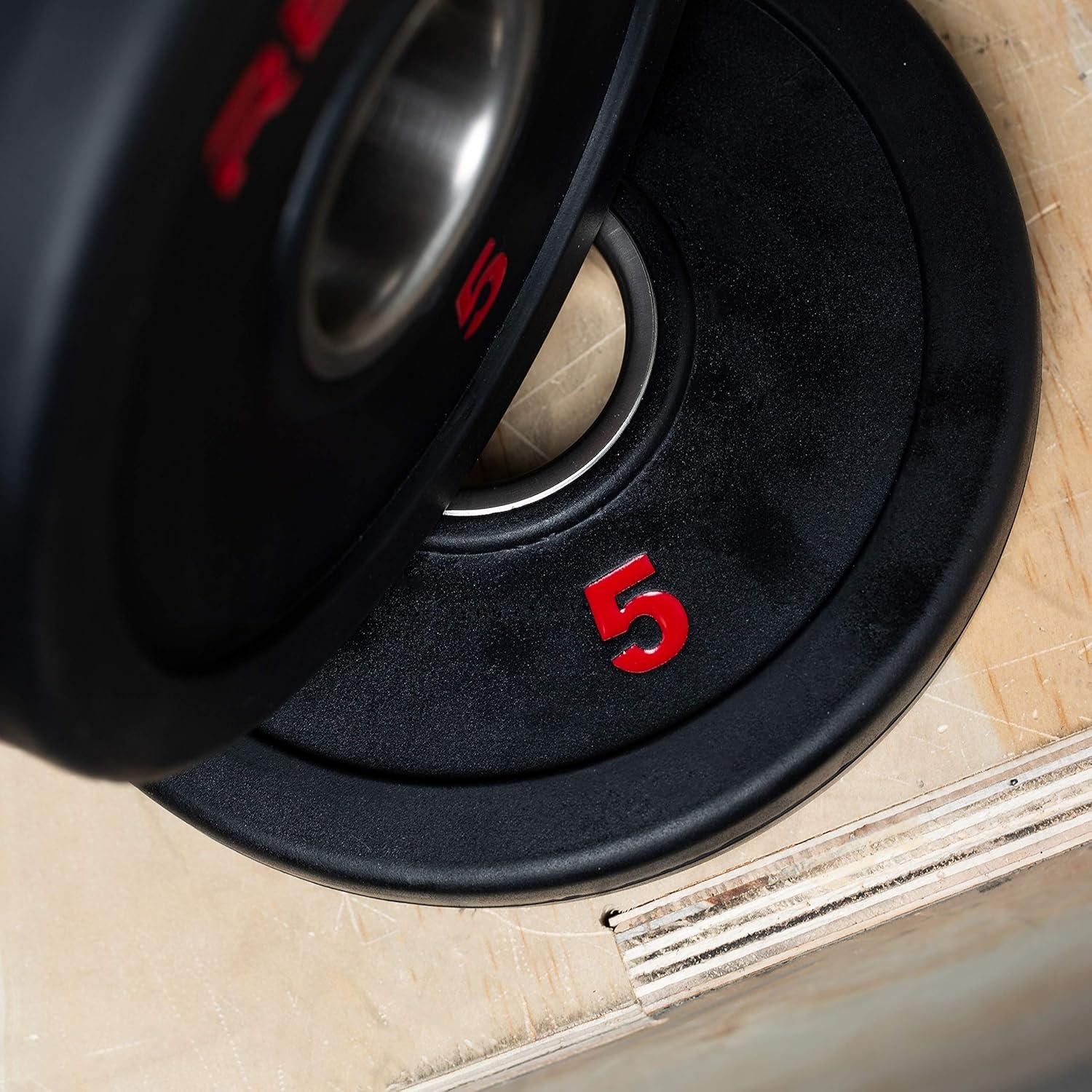 imageREP Fitness Rubber Coated Olympic Plates Updated Design TriGrip Olympic Barbell Weights Sold in Pairs and SetsL 135lb Set