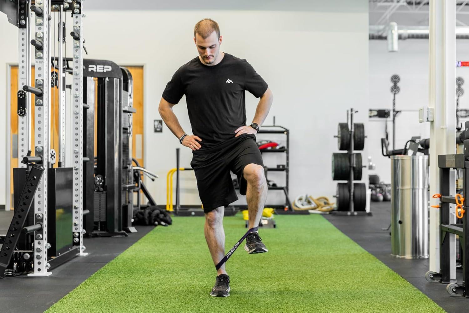 imageREP Fitness Short Resistance Bands for Strength and Conditioning Multiple Resistance Levels Available from 5230lbs Sold as a Pair 12quot LengthYellow