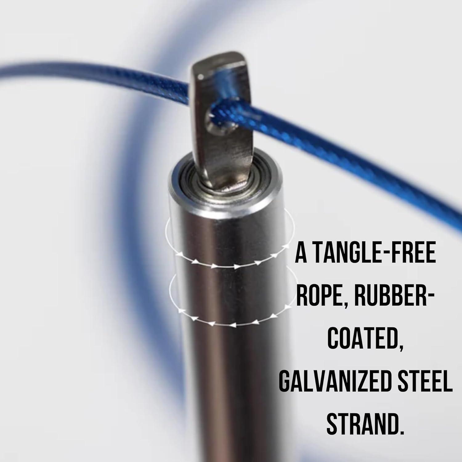 imageREP Fitness Speed Ropes Adjustable Competition and Cable Speed Ropes for Conditioning and Double UndersB SilverHandles