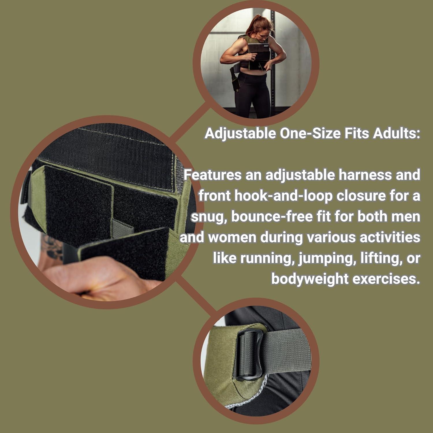 imageREP Fitness Strata Weight Vest 2 Removable Plate Options for Unisex Men ampamp Women Wearable Weighted for Strength Training Muscle Building CrossFit Running Gym Exercise Adjustable SizingBlack