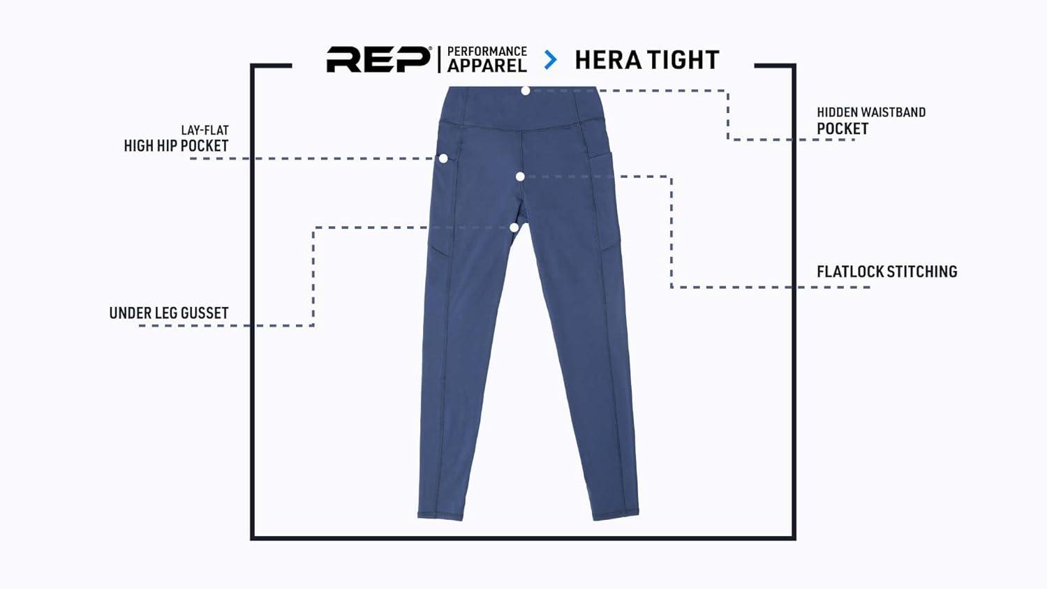 imageREP Fitness Womens Contour Tights Versatile high Performance Leggings for in and Out of The GymNavy