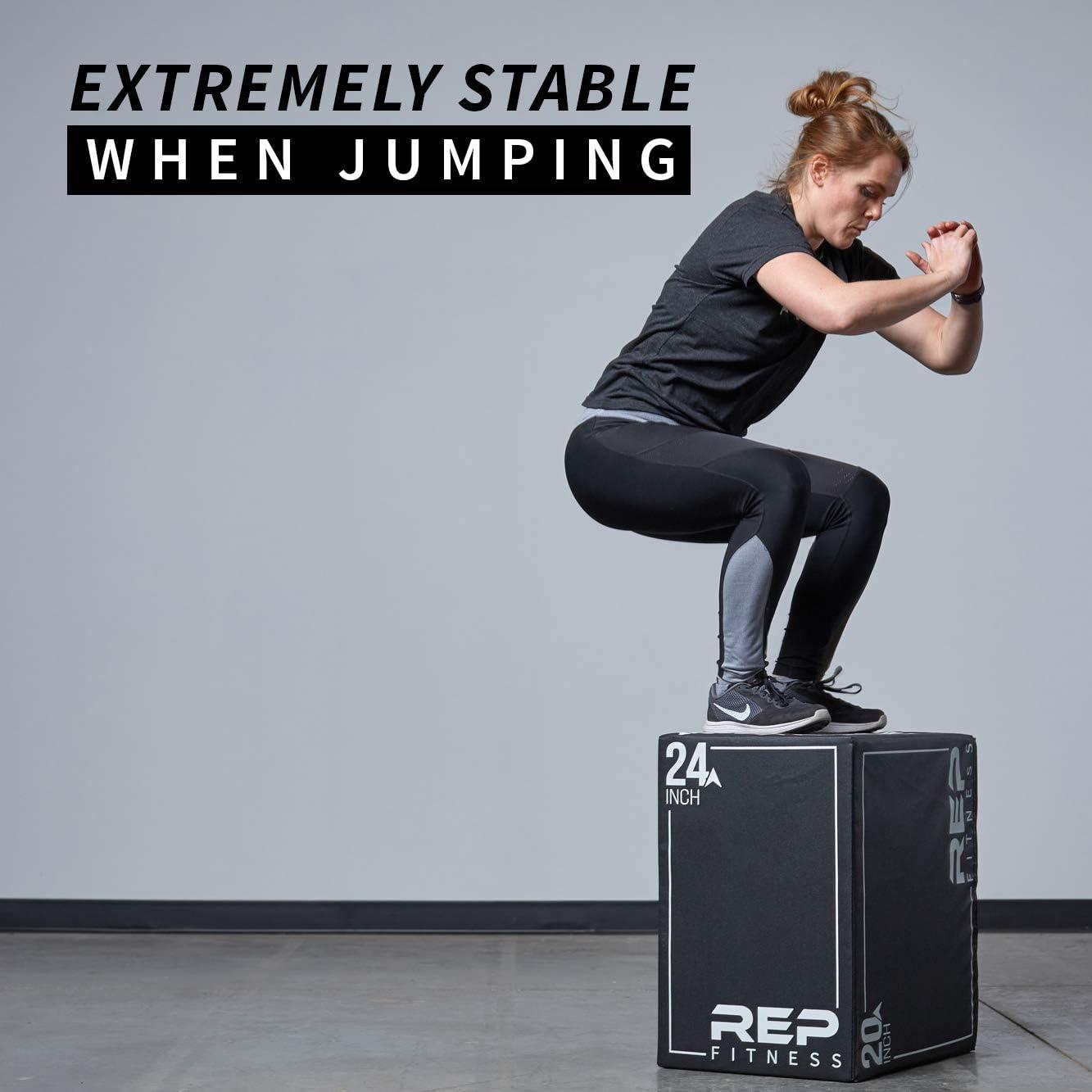 imageREP Soft Plyo Box 3in1 Foam Jump Box 3 Size Options 16quot 20quot 24quot Plyometric Training Platform Home Gym Equipment NonSlip Step Block Adjustable Workout Box CrossFit Jump ToolSmall 201816 inch