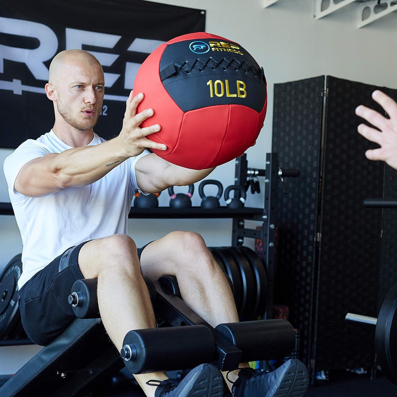 imageREP Weighted Slam Balls for Home Gym Fitness 530 lb Soft Textured Medicine Ball Sizes Heavy SandFilled Workout Weights for Strength Core Training Crossfit Conditioning ampamp Slam Ball Exercises12 lbs