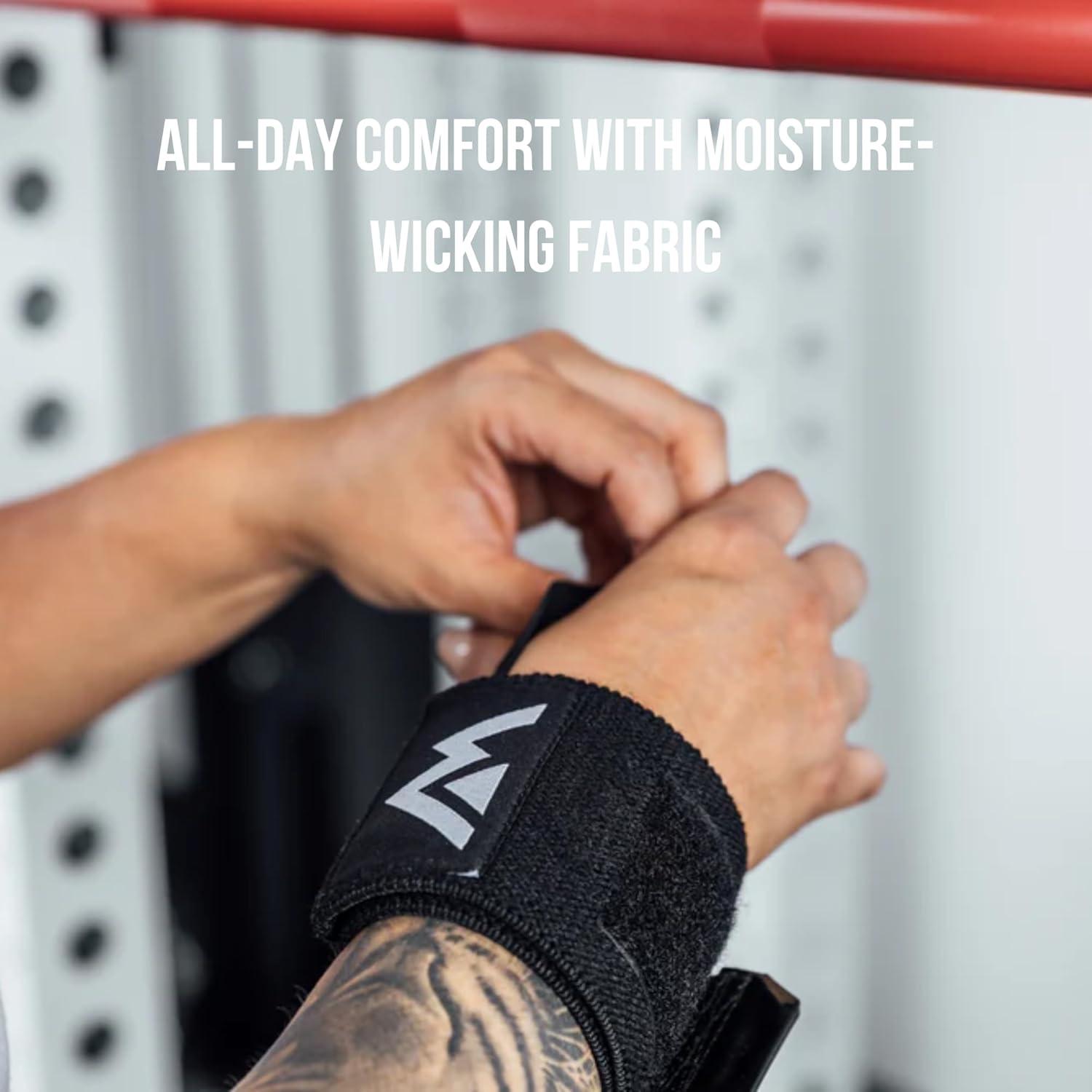 imageREP Wrist Wraps Weightlifting Support Adjustable Strap Gym Gymnastics Accessories Men Women Fitness Training Powerlifting Gear Strength Workout Lifting Gloves Bench Press Bands Black