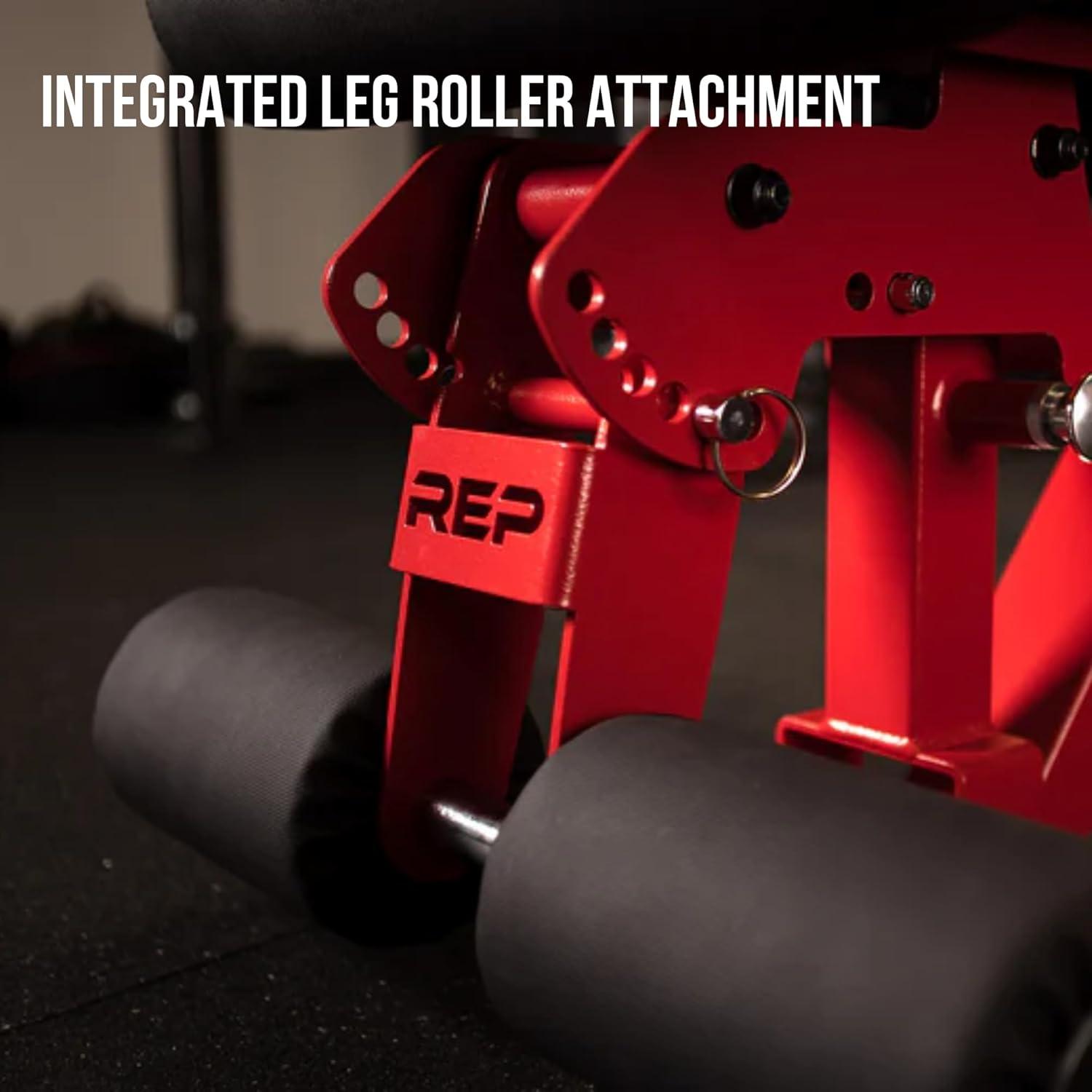 imageRep Fitness Adjustable Bench AB3000 FID FlatInclineDeclineMatte Red