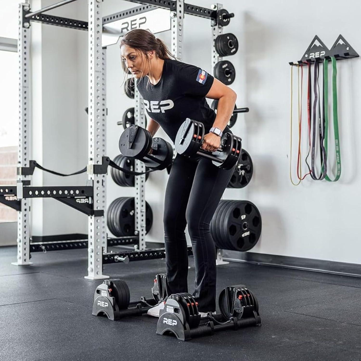 imageRep Fitness Quickdraw Adjustable Dumbbells Multiple weight ranges available including 530 540550 and 560 lbs550 lbs