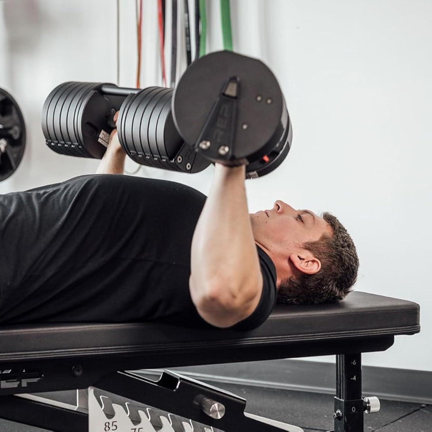 imageRep Fitness Quickdraw Adjustable Dumbbells Multiple weight ranges available including 530 540550 and 560 lbs560 lbs