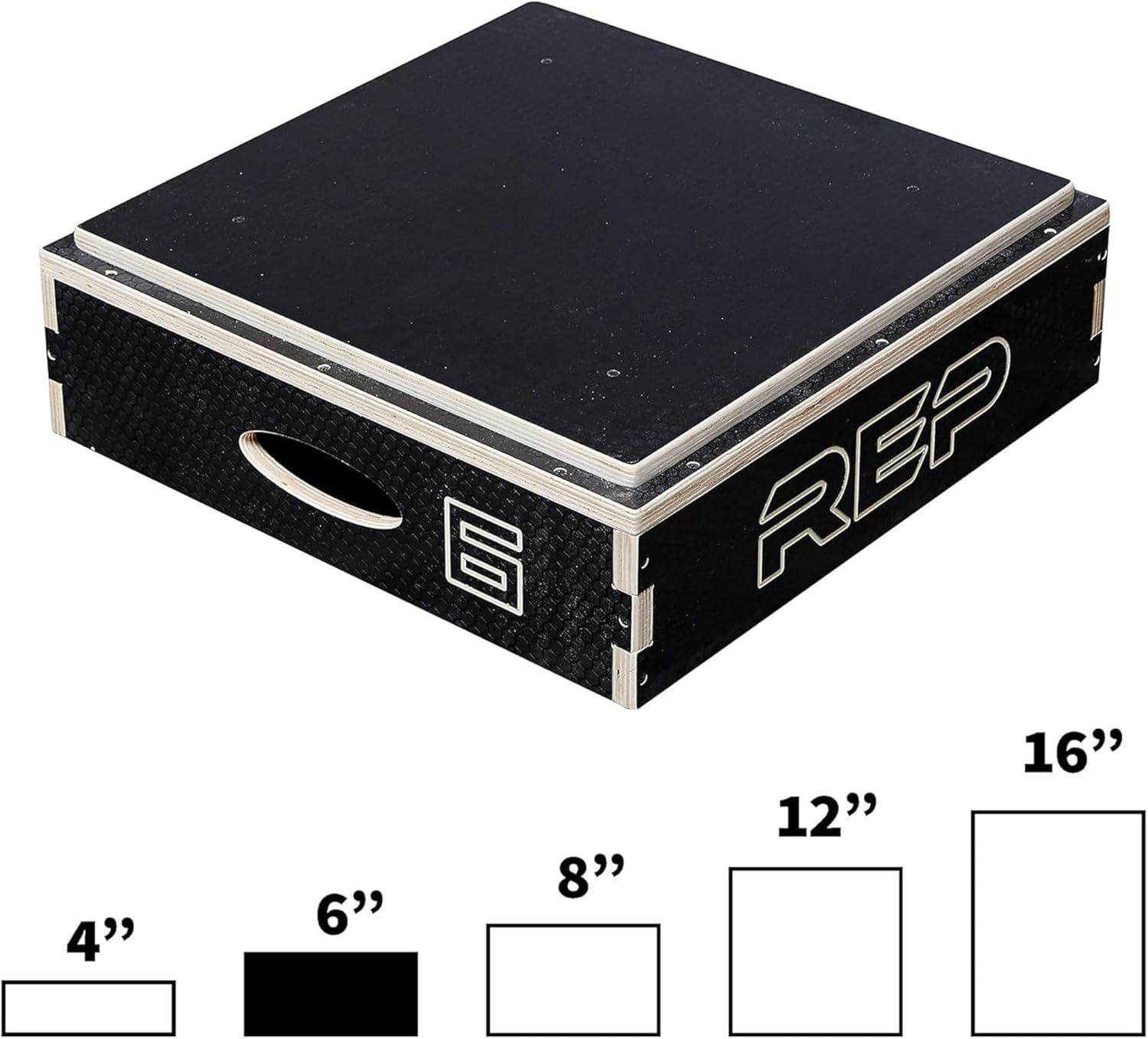 imageRep Wooden Plyo Box Stackable Jump Platforms for Home Gym Workouts Multiple Height Options from 4 68 and 12quot Exercise Step Up Boxes for CrossFit ampamp Plyometric Training Durable Fitness Equipment6