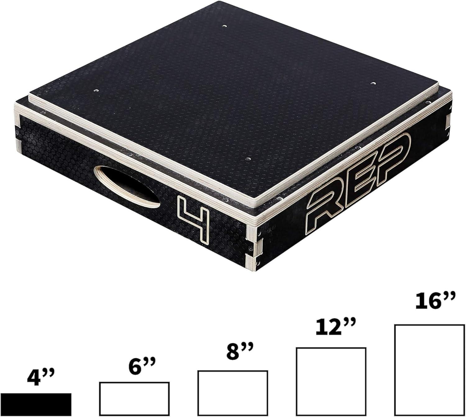 imageRep Wooden Plyo Box Stackable Jump Platforms for Home Gym Workouts Multiple Height Options from 4 68 and 12quot Exercise Step Up Boxes for CrossFit ampamp Plyometric Training Durable Fitness Equipment4