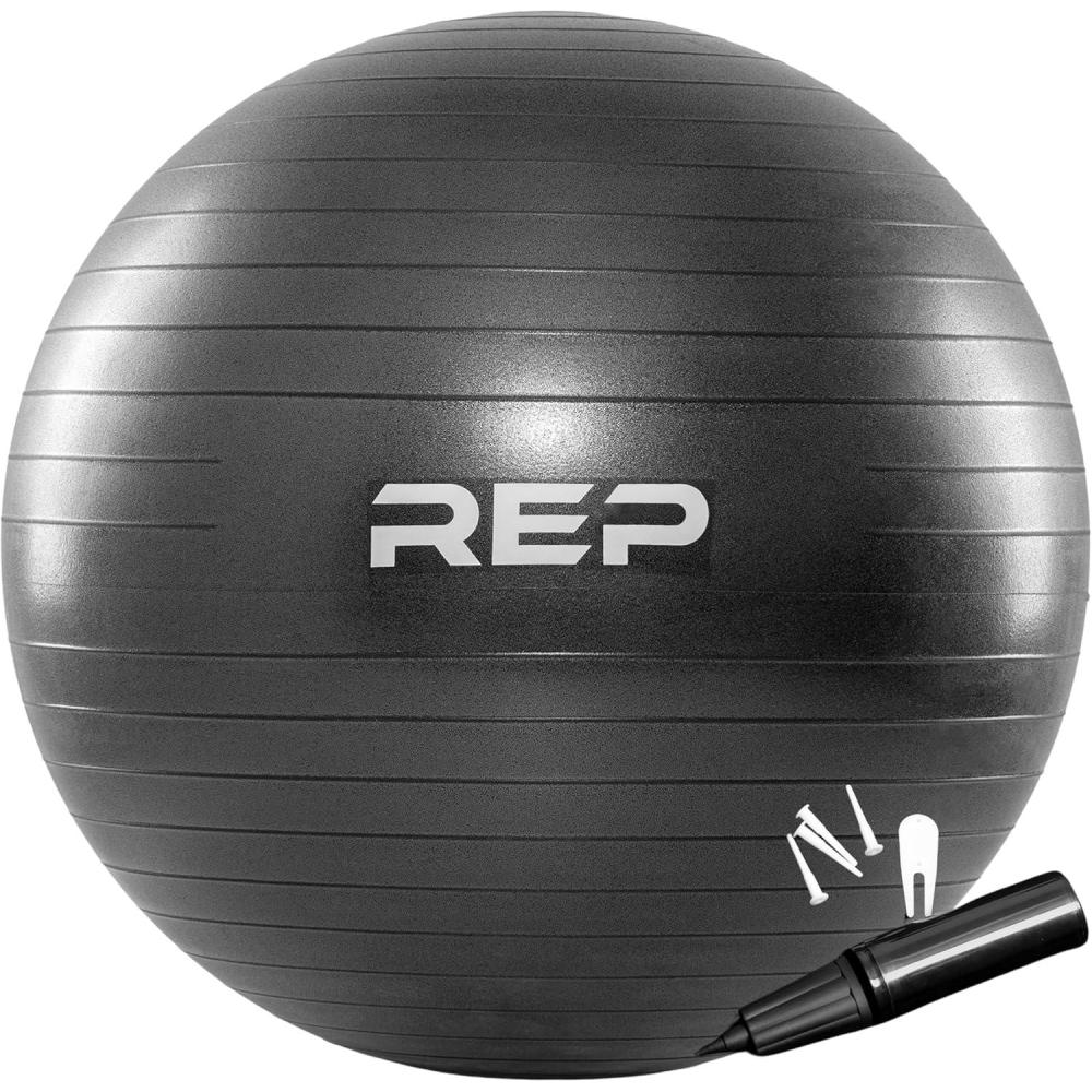 imageREP Fitness Exercise Physioball for Yoga Pilates Core Workout Home Gym Equipment Pregnancy ampamp Physical Therapy Stability Ball Chair for Office 65cm Inflatable Balance Balls for Women