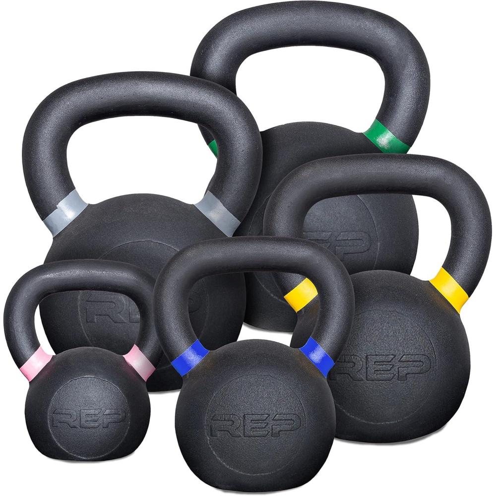 imageREP Fitness Kettlebell Set and Singles 4kg to 24kg 9lb to 53lb Range Adjustable Weight Cast Iron Strength Exercise Training Home Gym Power Workout Equipment Free Weights Dumbbell Alternative824 kg set