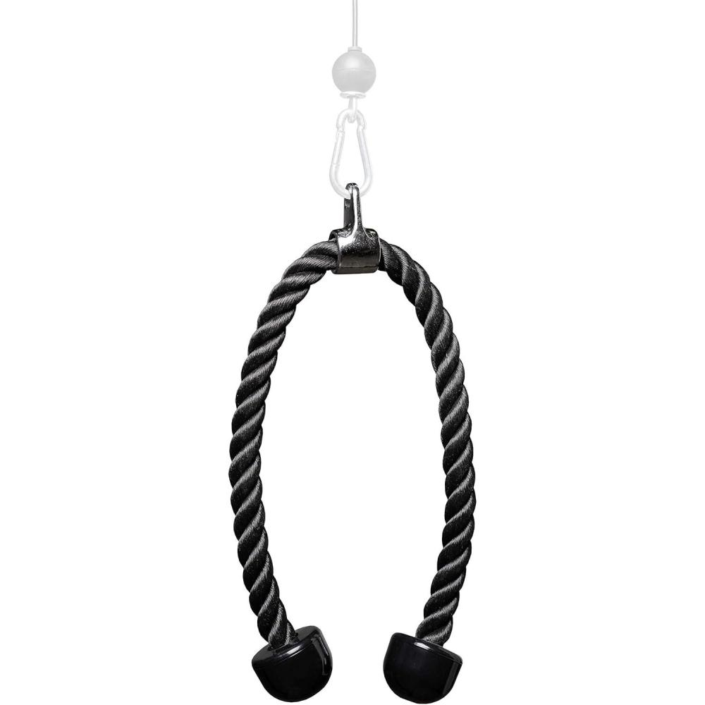 imageREP Fitness LAT Pulldown and Low Row Cable Machine Attachments and Functional Trainer Attachments  Curl Bar DHandle Ankle Cuff Tricep Rope Sports Handle Straight Bar Row Chinning TriangleTricep Rope