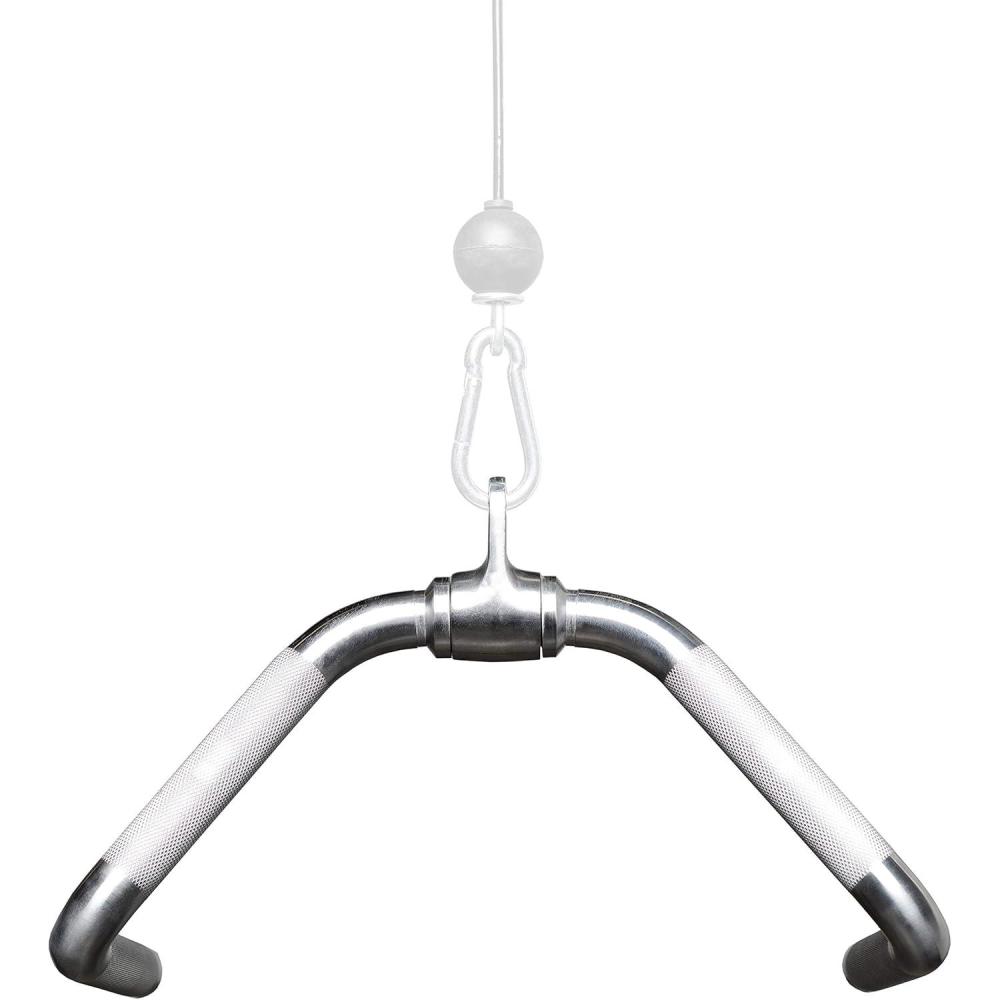 imageREP Fitness LAT Pulldown and Low Row Cable Machine Attachments and Functional Trainer Attachments  Curl Bar DHandle Ankle Cuff Tricep Rope Sports Handle Straight Bar Row Chinning TriangleOpen Rowing Attachment