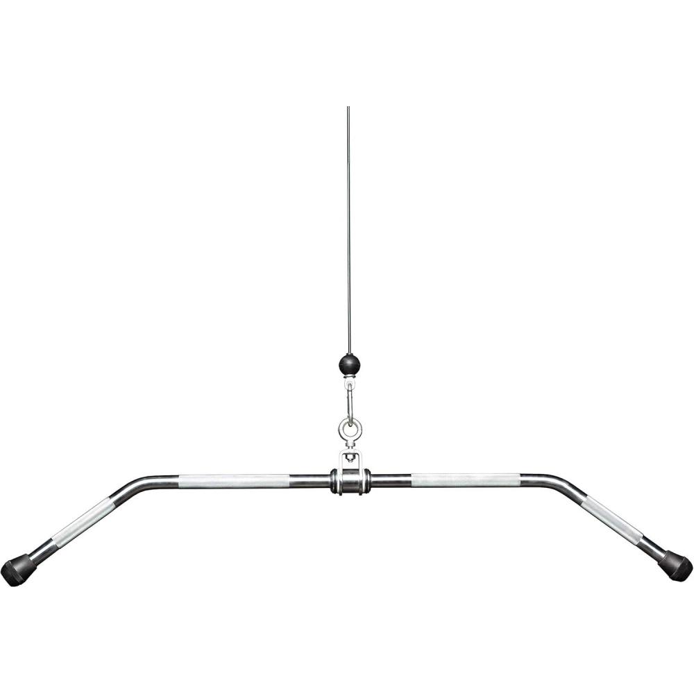 imageREP Fitness LAT Pulldown and Low Row Cable Machine Attachments and Functional Trainer Attachments  Curl Bar DHandle Ankle Cuff Tricep Rope Sports Handle Straight Bar Row Chinning Triangle48 Solid Lat Bar Pro Style