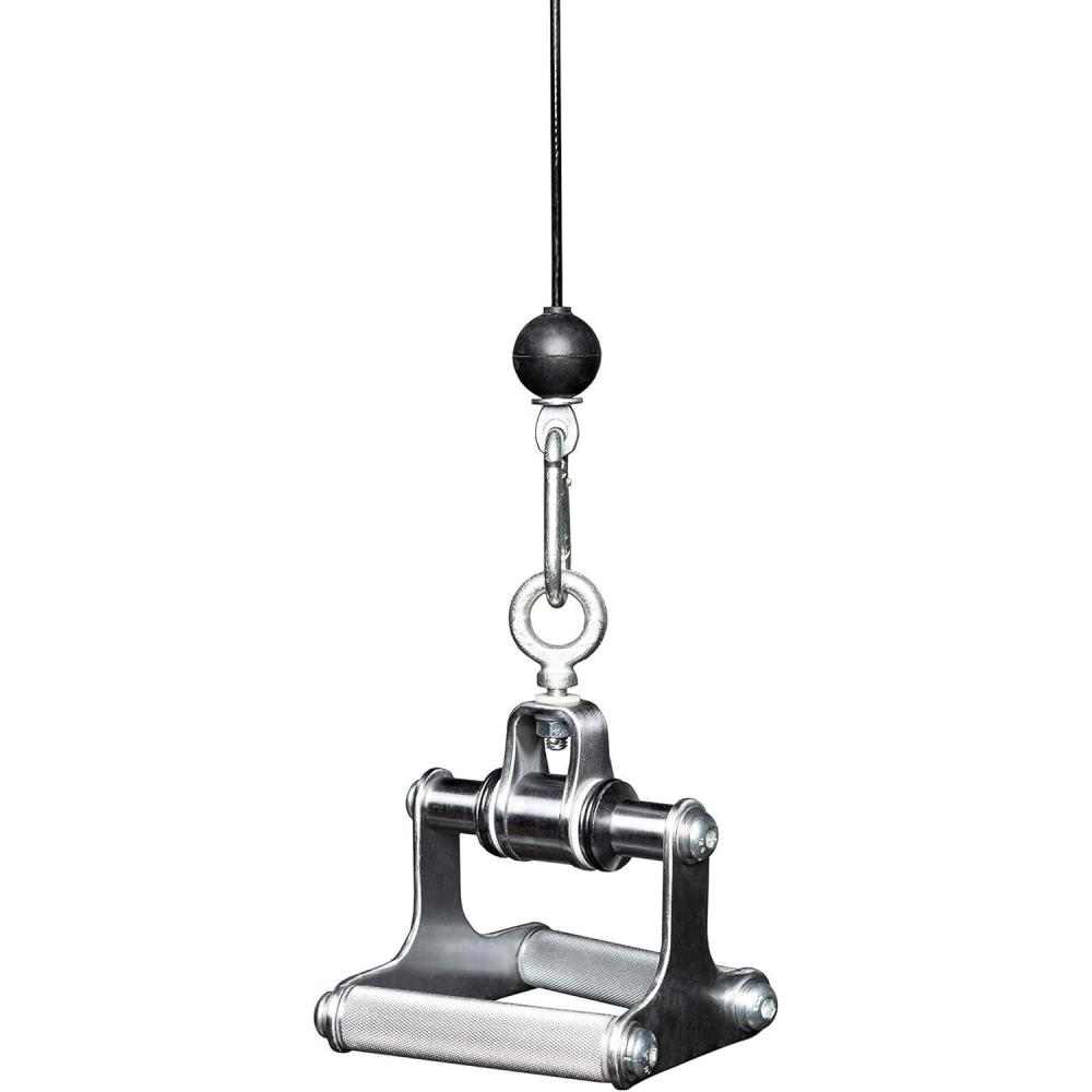 imageREP Fitness LAT Pulldown and Low Row Cable Machine Attachments and Functional Trainer Attachments  Curl Bar DHandle Ankle Cuff Tricep Rope Sports Handle Straight Bar Row Chinning TriangleChinning Triangle Rowing Attachment Pro Style