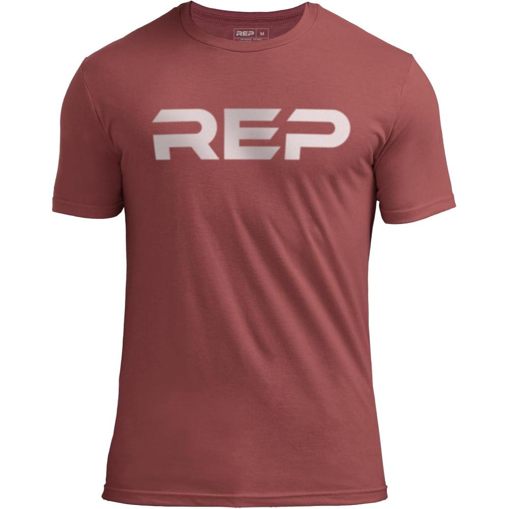 imageREP Fitness Mens Daily Driver 20 TriBlend Crew TeeHeather Maroon White