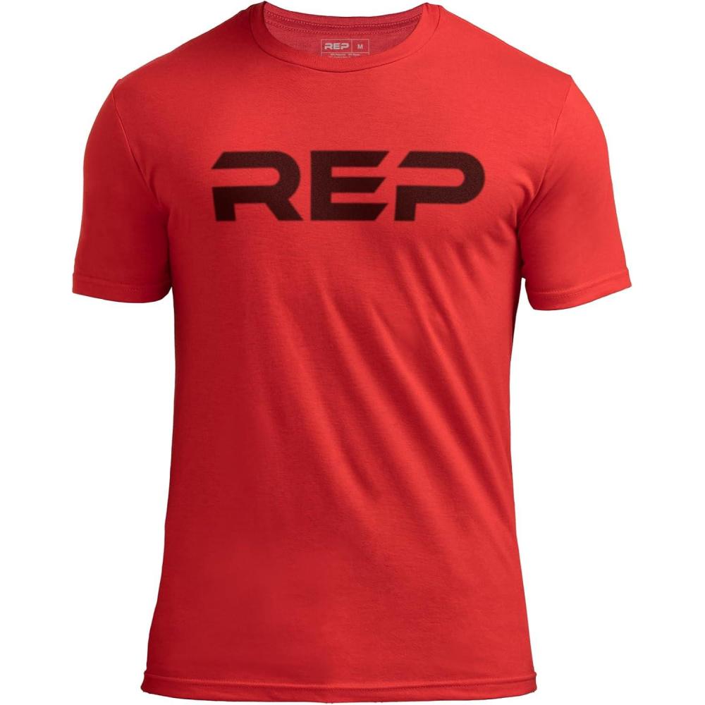 imageREP Fitness Mens Daily Driver 20 TriBlend Crew TeeHeather Red Black