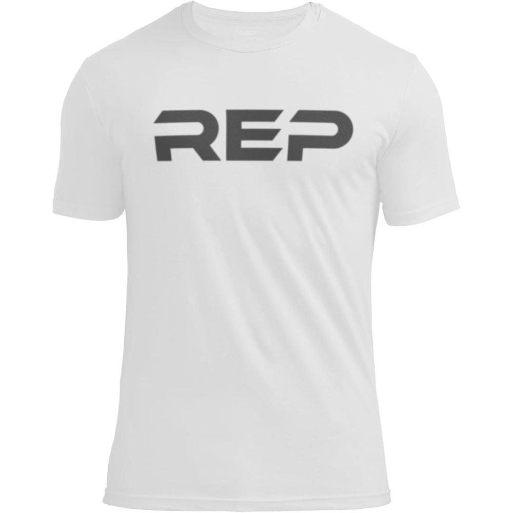 imageREP Fitness Mens Daily Driver 20 TriBlend Crew TeeWhiteBlack