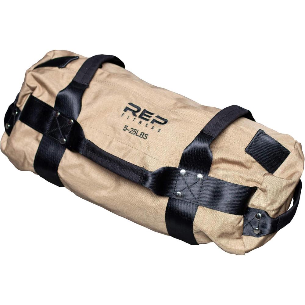 imageREP Fitness Sandbags Heavy Duty Workout Sandbags for Training CrossTraining Workouts Fitness Exercise and Military Conditioning Multiple Sizes and ColorsSmallTan
