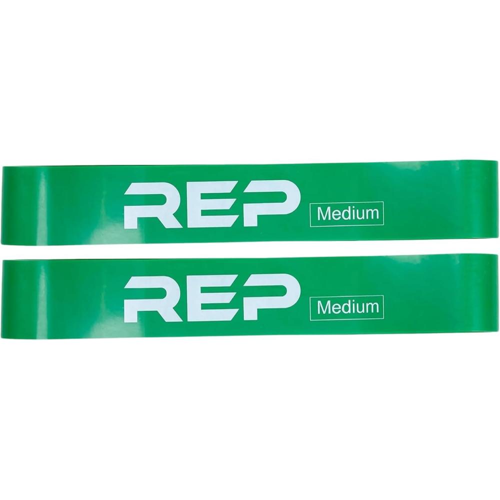 imageREP Fitness Short Resistance Bands for Strength and Conditioning Multiple Resistance Levels Available from 5230lbs Sold as a Pair 12quot LengthGreen