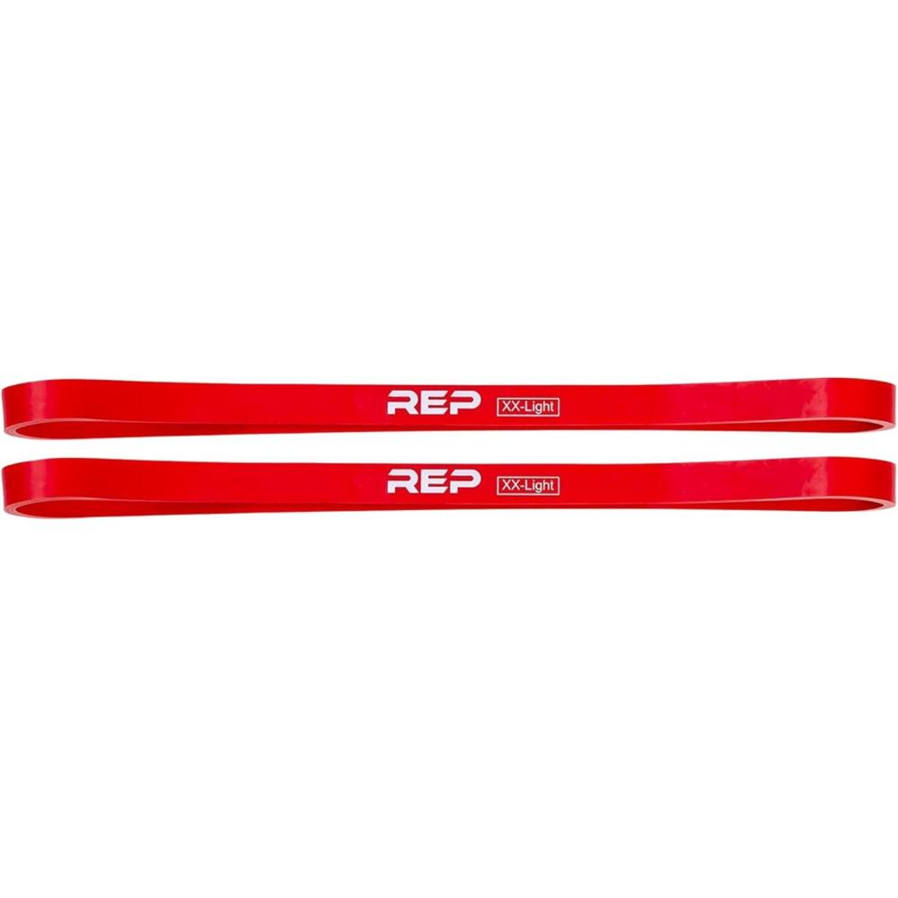 imageREP Fitness Short Resistance Bands for Strength and Conditioning Multiple Resistance Levels Available from 5230lbs Sold as a Pair 12quot LengthRed