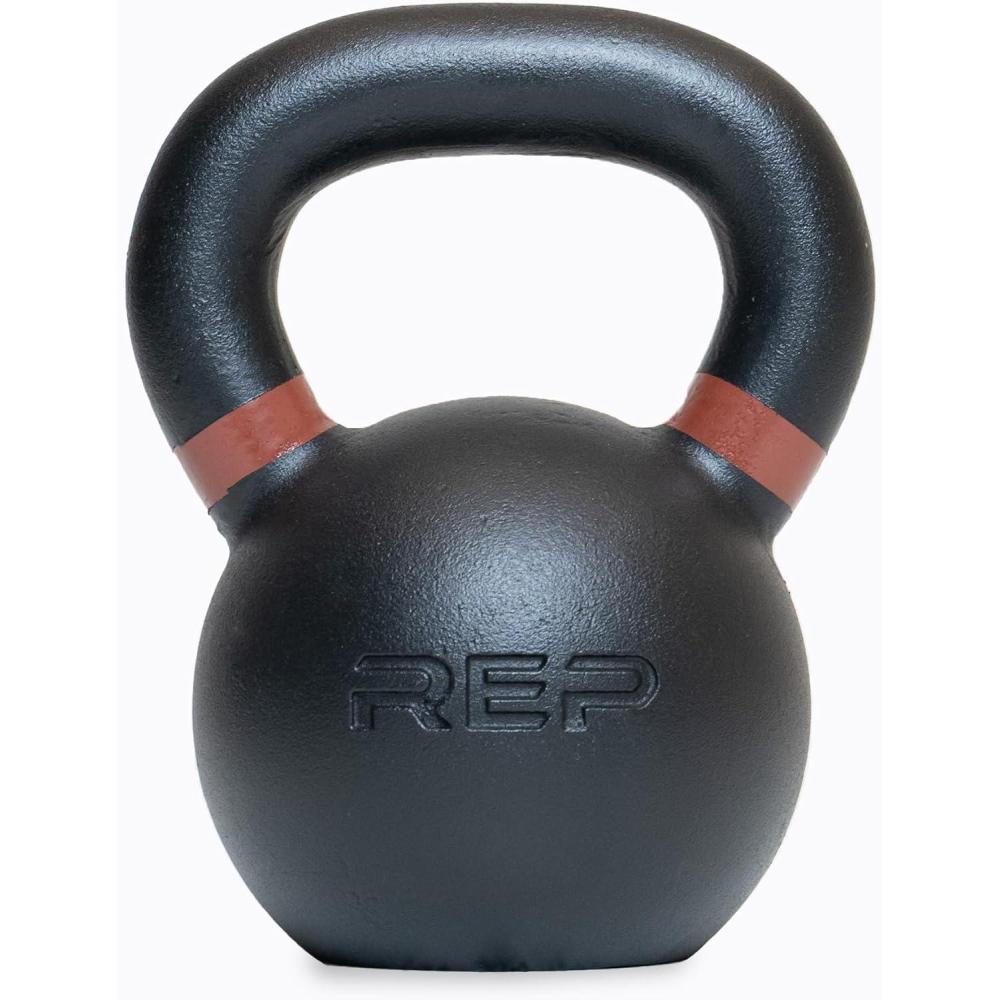 imageREP Fitness Single Kettlebells 5lb to 50lb Range Cast Iron Strength Training Adjustable Weight Power Workout Equipment Home Gym Free Weights Dumbbell Alternative Exercise Men Women40lb