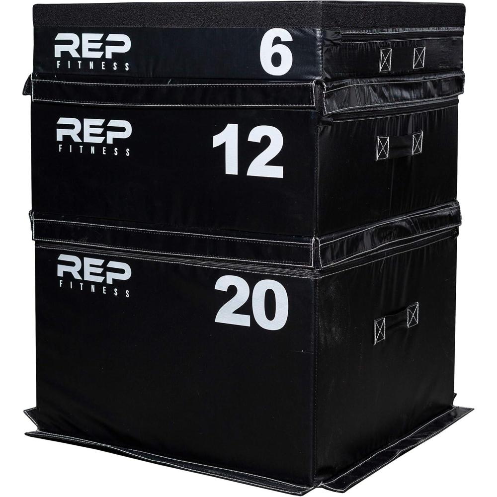imageREP Fitness Stackable Soft Foam Plyo Box Set Adjustable Plyometric Jump Box for Home Gym Workouts Plyometric Jumping Platform for Exercise Step Training HIIT ampamp CrossFit6  12  20