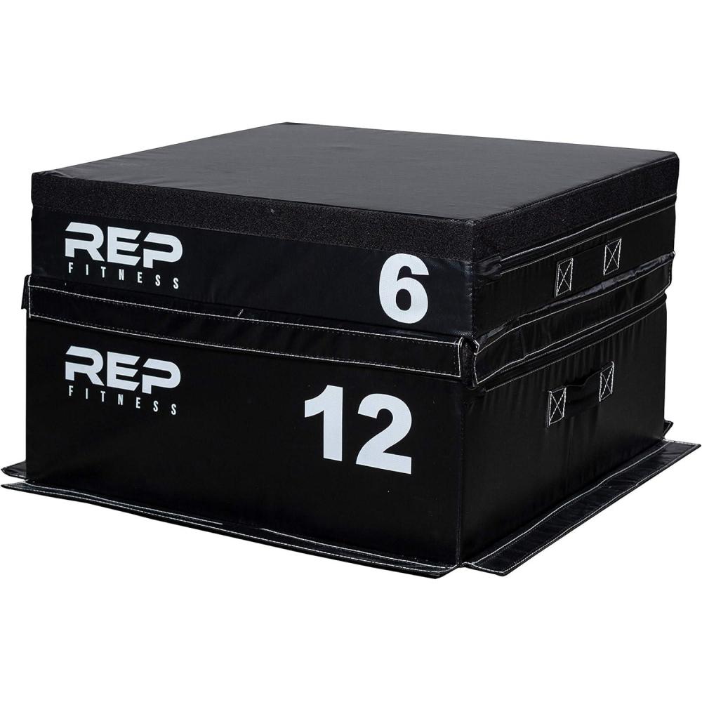 imageREP Fitness Stackable Soft Foam Plyo Box Set Adjustable Plyometric Jump Box for Home Gym Workouts Plyometric Jumping Platform for Exercise Step Training HIIT ampamp CrossFit6 and 12