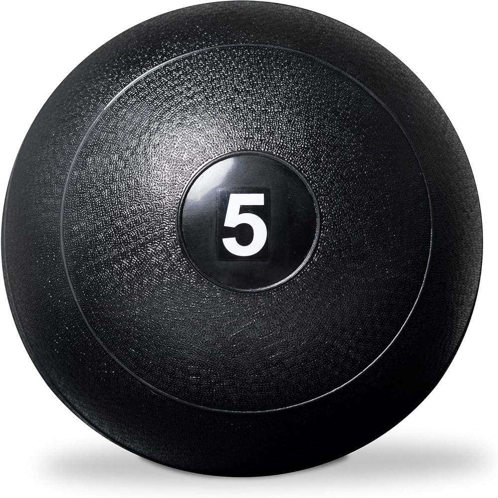 imageREP Weighted Slam Balls 5 to 70 lb Options Exercise and Fitness Balls for Strength Training Soft Rubber Grip NonBounce Medicine Ball Cross Fit Home Gym Fitness and Core Workouts Black50 Pounds