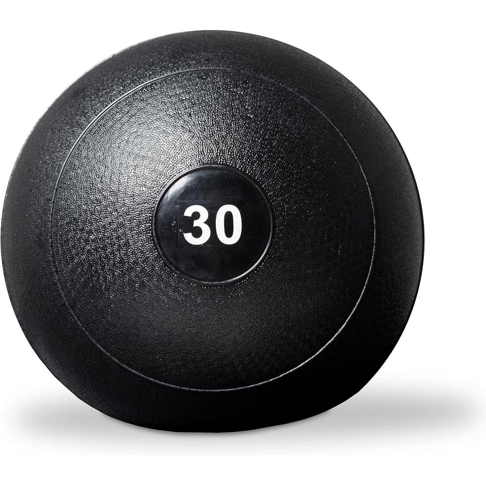 imageREP Weighted Slam Balls 5 to 70 lb Options Exercise and Fitness Balls for Strength Training Soft Rubber Grip NonBounce Medicine Ball Cross Fit Home Gym Fitness and Core Workouts Black300 Pounds