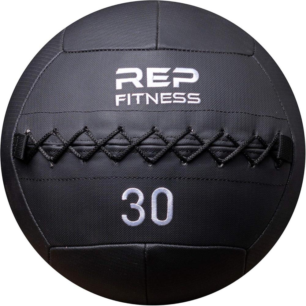 imageREP Weighted Slam Balls for Home Gym Fitness 530 lb Soft Textured Medicine Ball Sizes Heavy SandFilled Workout Weights for Strength Core Training Crossfit Conditioning ampamp Slam Ball Exercises30 lbs