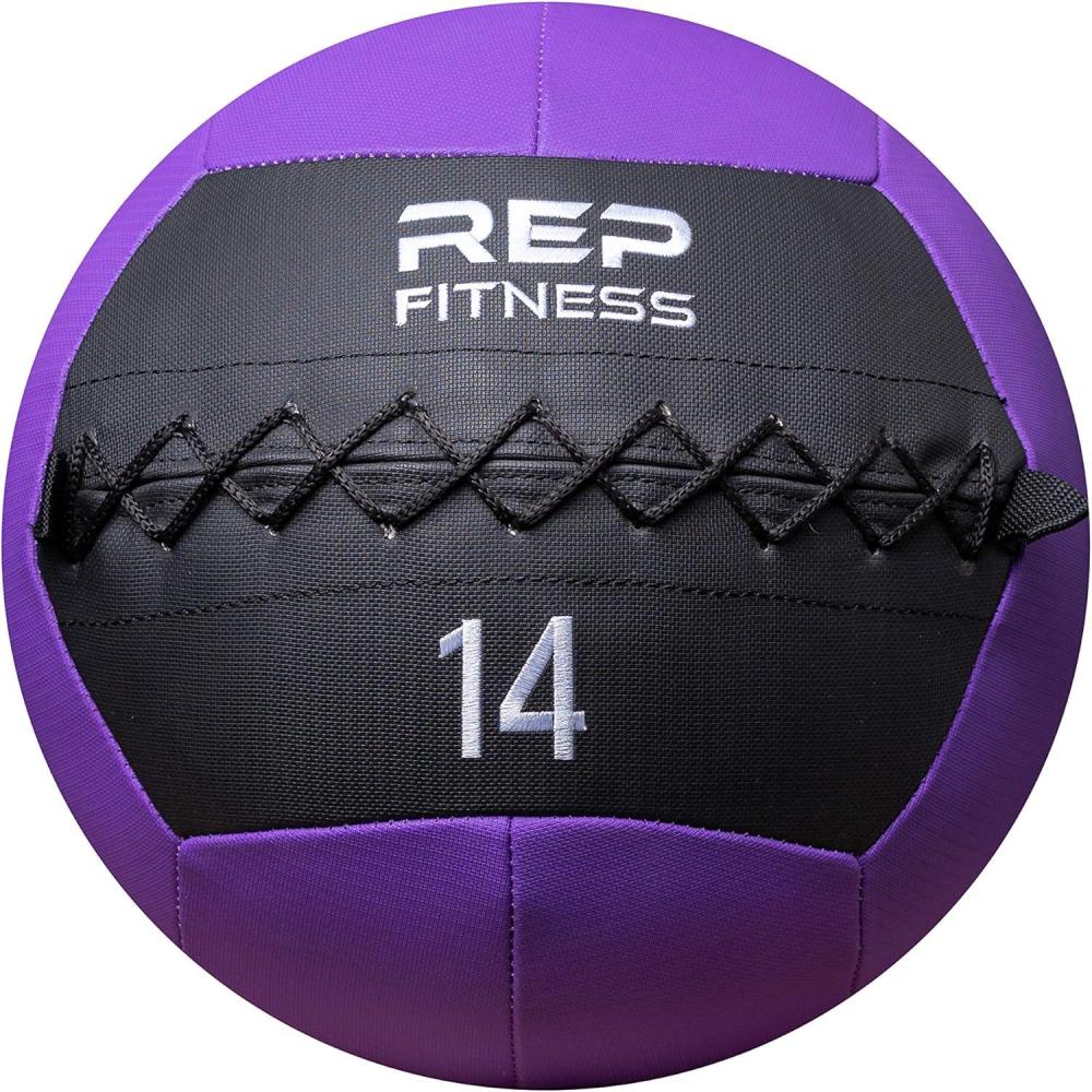 imageREP Weighted Slam Balls for Home Gym Fitness 530 lb Soft Textured Medicine Ball Sizes Heavy SandFilled Workout Weights for Strength Core Training Crossfit Conditioning ampamp Slam Ball Exercises14 lbs