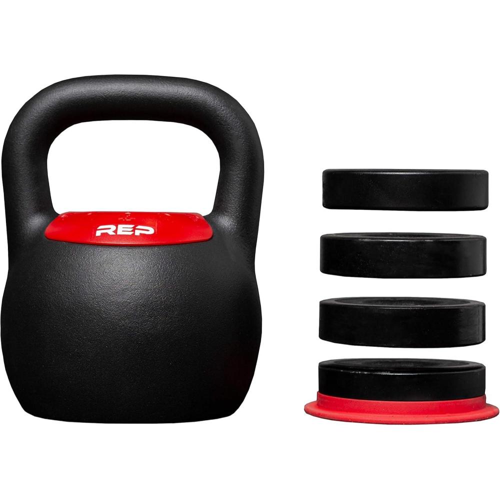 imageRep Fitness Adjustable Kettlebell Weight Set for Home Gym Strength Training Equipment for Men ampamp Women Compact Steel Bell with Ergonomic Handle 2040 lb 918 kg Variable Options16 Kg