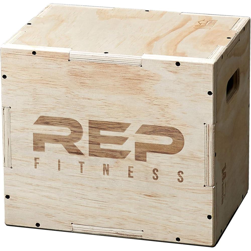 imageRep Plyometric Wood Jump Box  CrossFit ampamp Strength Training  12 to 30quot Range of Wooden Step Platforms  Gym ampamp Sports Workouts  Fitness Exercise Physical Therapy Equipment  Pro Conditioning ToolSmall  16 x 14 x 12