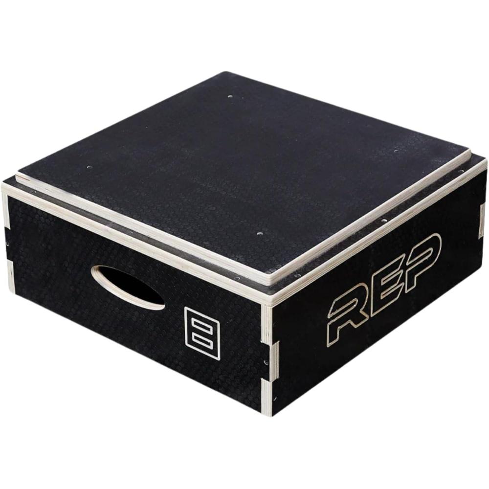 imageRep Wooden Plyo Box Stackable Jump Platforms for Home Gym Workouts Multiple Height Options from 4 68 and 12quot Exercise Step Up Boxes for CrossFit ampamp Plyometric Training Durable Fitness EquipmentWood