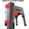 REP Adjustable Plyo Box | Metal Jump Platform | Home Gym Exercise Step | Plyometric Training Equipment | Fitness Workout Bench | Assembled Steel Jumping Boxes | Adjustable Height Workout Tool