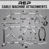 REP Fitness LAT Pulldown and Low Row Cable Machine Attachments and Functional Trainer Attachments – Curl Bar, D-Handle, Ankle Cuff, Tricep Rope, Sports Handle, Straight Bar, Row, Chinning Triangle(Straight Bar Pro Style)