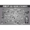 REP Fitness LAT Pulldown and Low Row Cable Machine Attachments and Functional Trainer Attachments – Curl Bar, D-Handle, Ankle Cuff, Tricep Rope, Sports Handle, Straight Bar, Row, Chinning Triangle(Chinning Triangle Rowing Attachment)